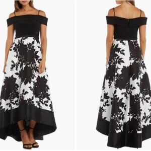 Off the Shoulder Bodice High/Low Hem Ballgown